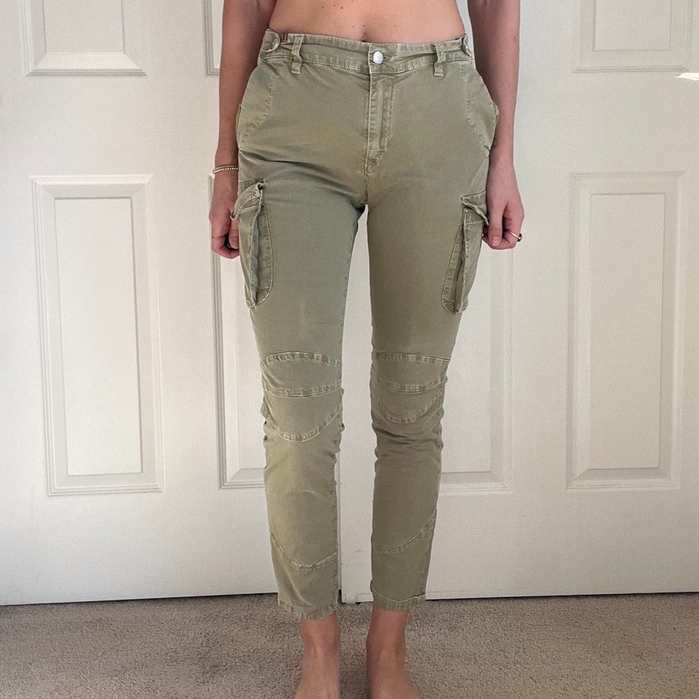 Army Green Skinny Cargo Pants